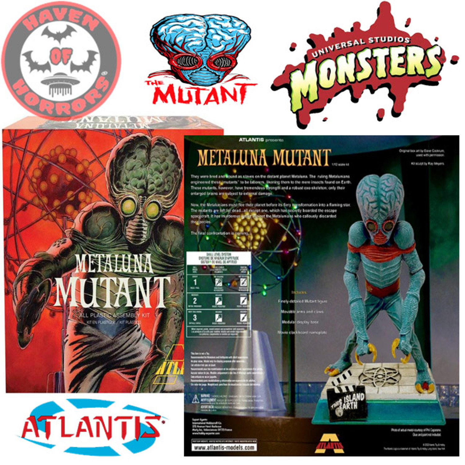 Universal Monsters Metaluna Mutant Limited Edition 1:12 Scale Plastic Model  Kit