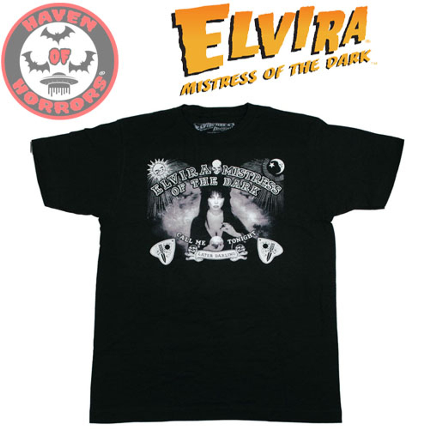 Elvira Spirit Board Mens T-Shirt - Haven of Horrors