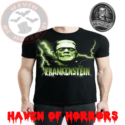 Universal Monsters Green Frankenstein Bolts T-Shirt