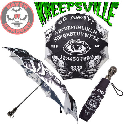 Skull Handle Go Away Ouija Umbrella