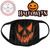 Black Distressed Pumpkin Face Mask