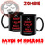 Zombies Keep Calm and Kill Zombies 12 oz. Black Mug