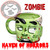 Zombie Head Male Ceramic Mug