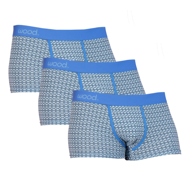 3pack-Wood Trunk - Steel Blue Rings
