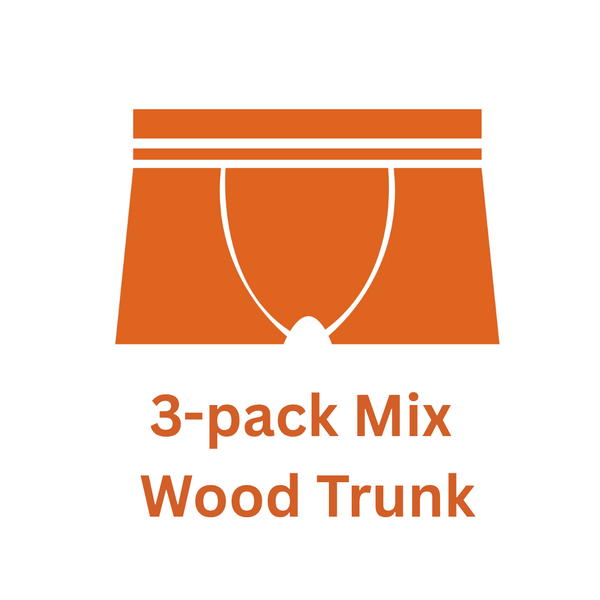 3pack-Wood Trunk - MIX