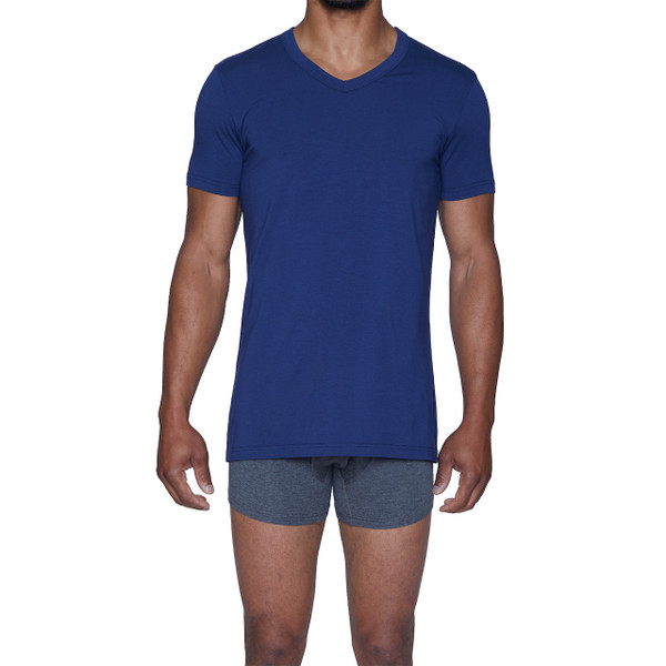 3packWood V-Neck - Deep Space Blue