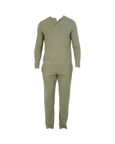 BUNDLE Tailored Lounge Pant and Henley - Olive