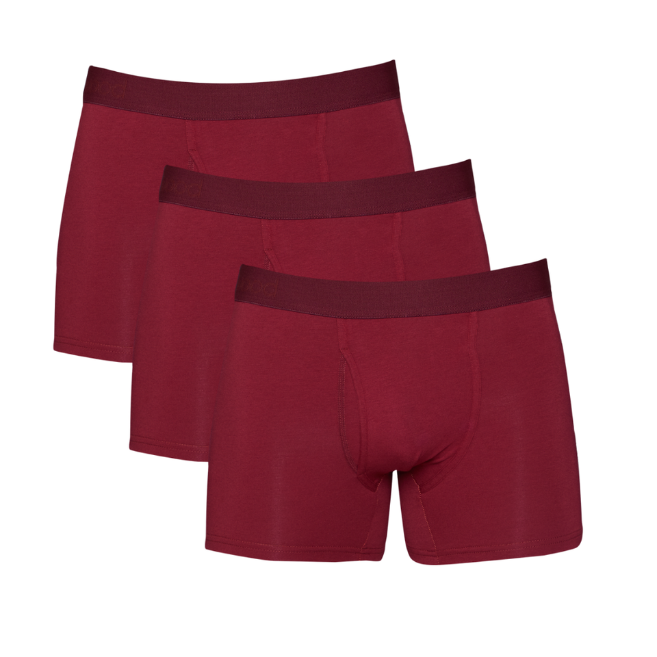 3pack-Boxer Brief w/Fly - Burgundy 3pack-Boxer Brief w/Fly - Burgundy