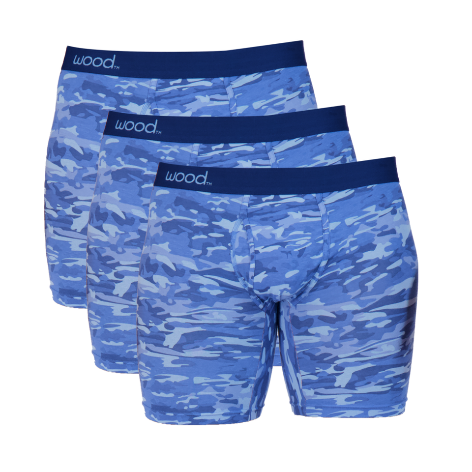 3pack-Biker Brief w/Fly - Blue Camo 3pack-Biker Brief w/Fly - Blue Camo