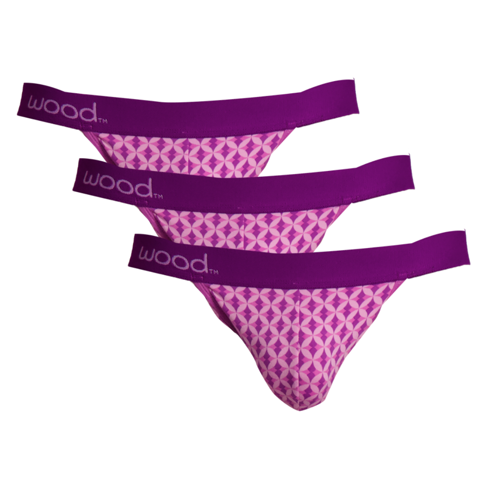 3pack-Thong - Purple Interlock