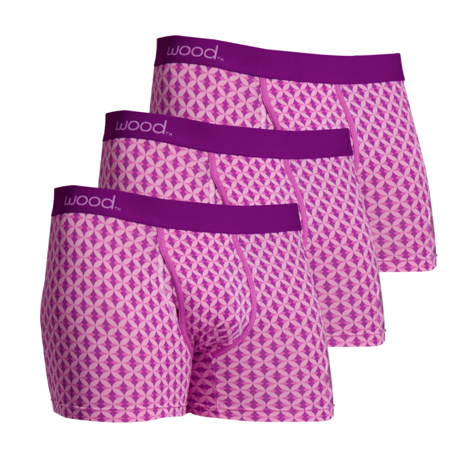 3pack-Boxer Brief w/Fly - Purple Interlock 3pack-Boxer Brief w/Fly - Purple Interlock