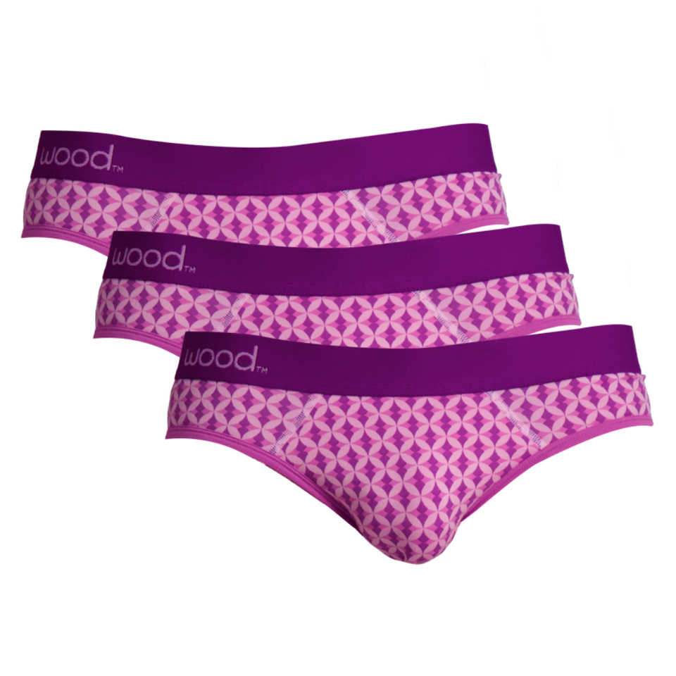3pack-Hip Brief - Purple Interlock