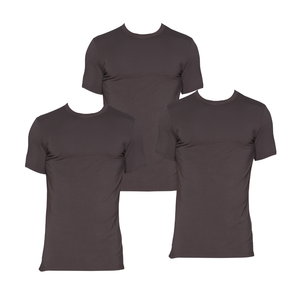 3Pack-Crew Neck - Walnut