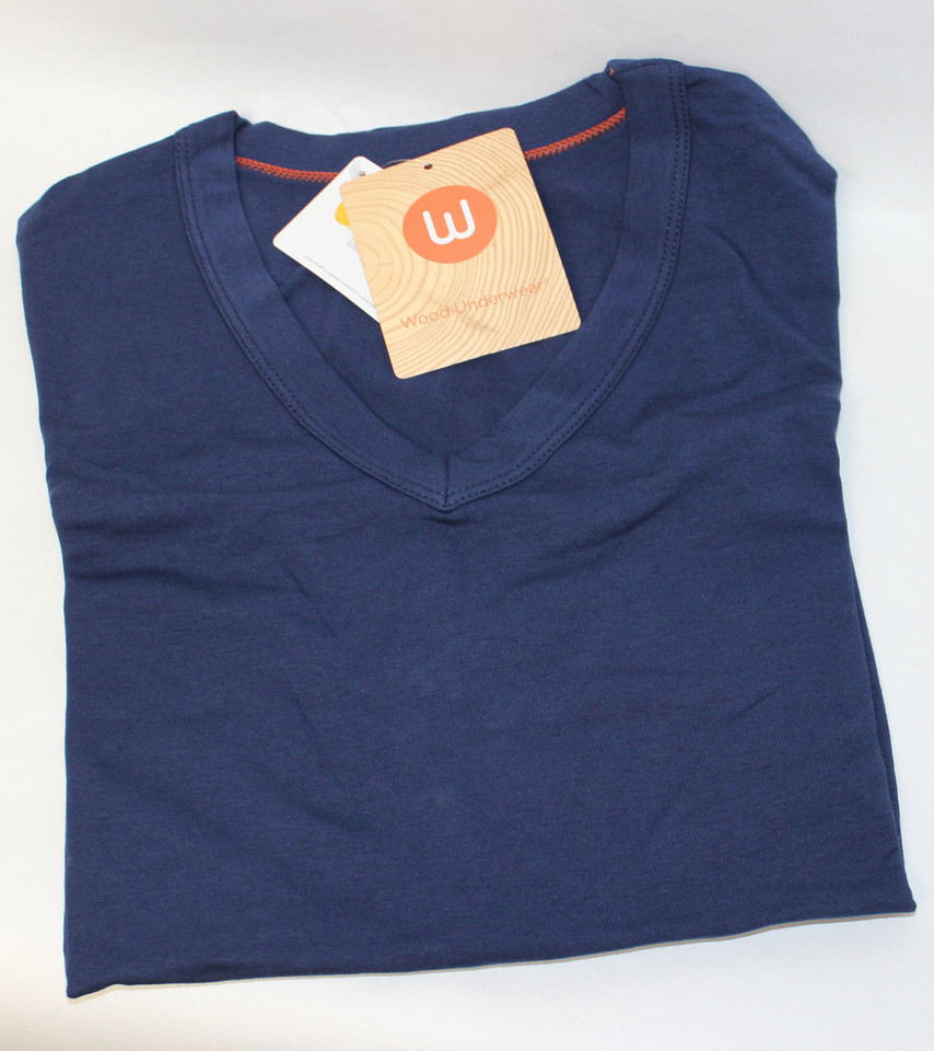 10-Pack Wood V-Neck - Deep Space Blue