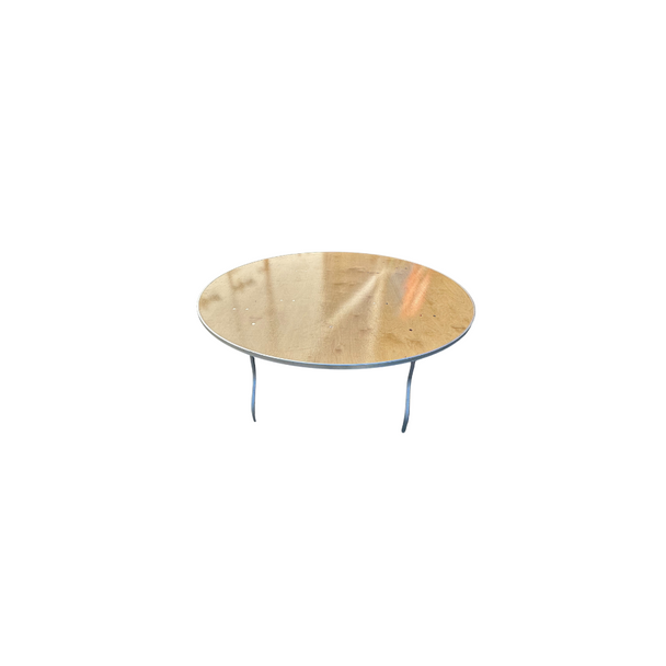48″ Round Wood Folding Table