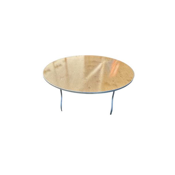 60″ Round Wood Folding Table