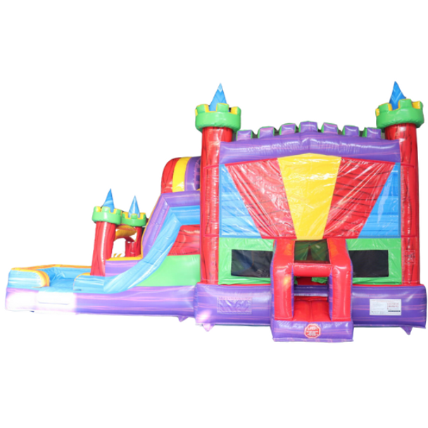 Royal Marble Castle Inflatable Combo (Wet n Dry) with Blower