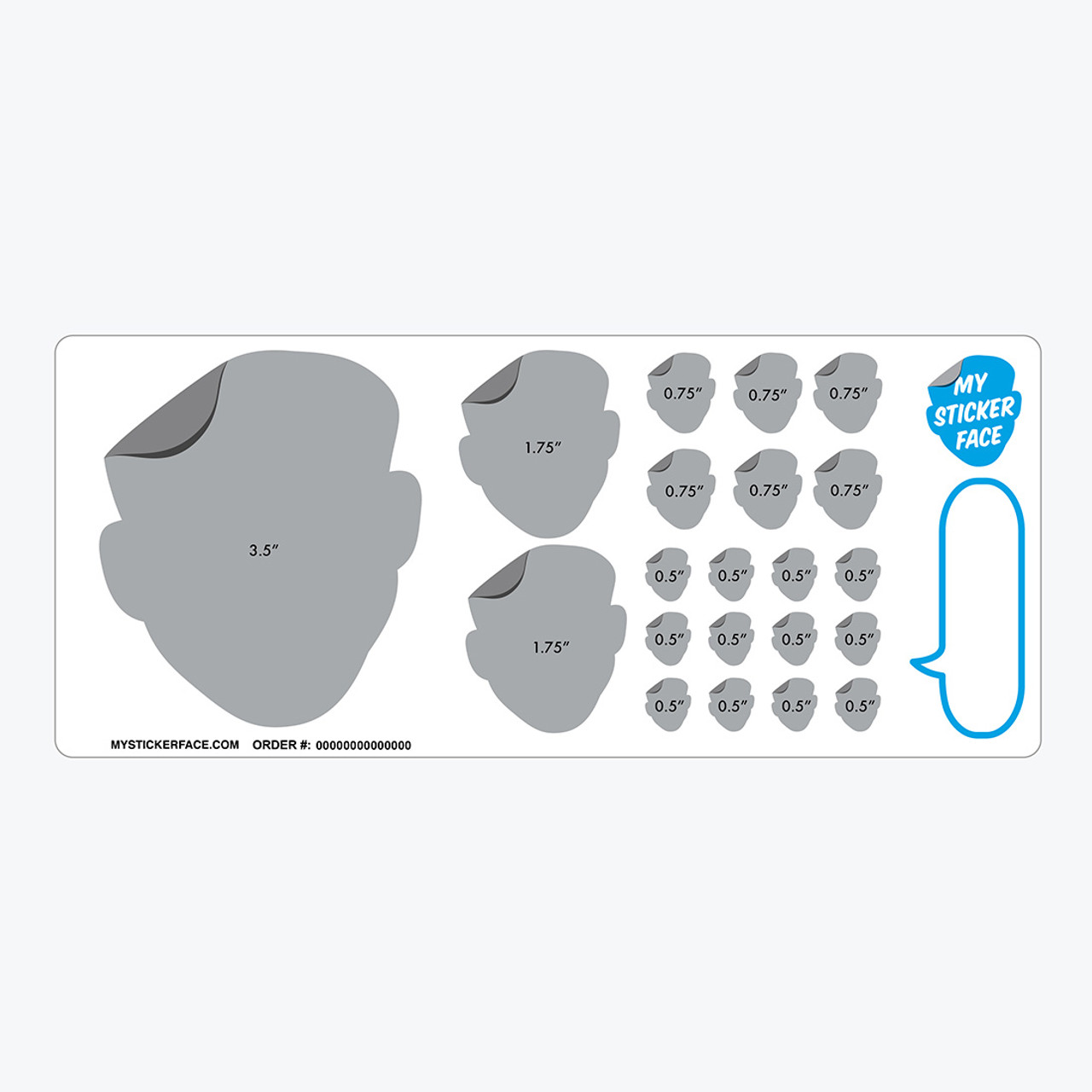 Custom Face Sticker Sampler Sheet