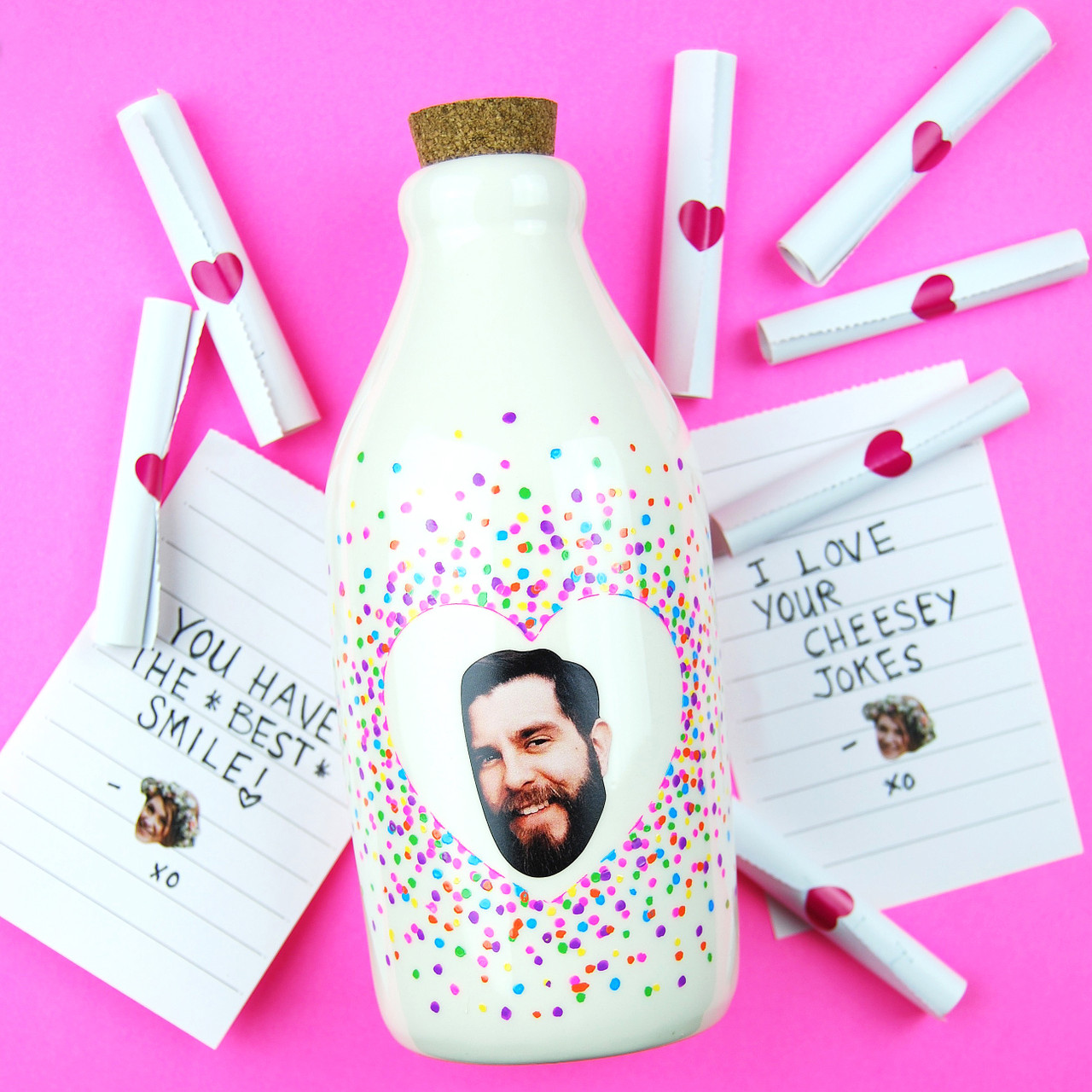DIY Valentine Messages in a Bottle