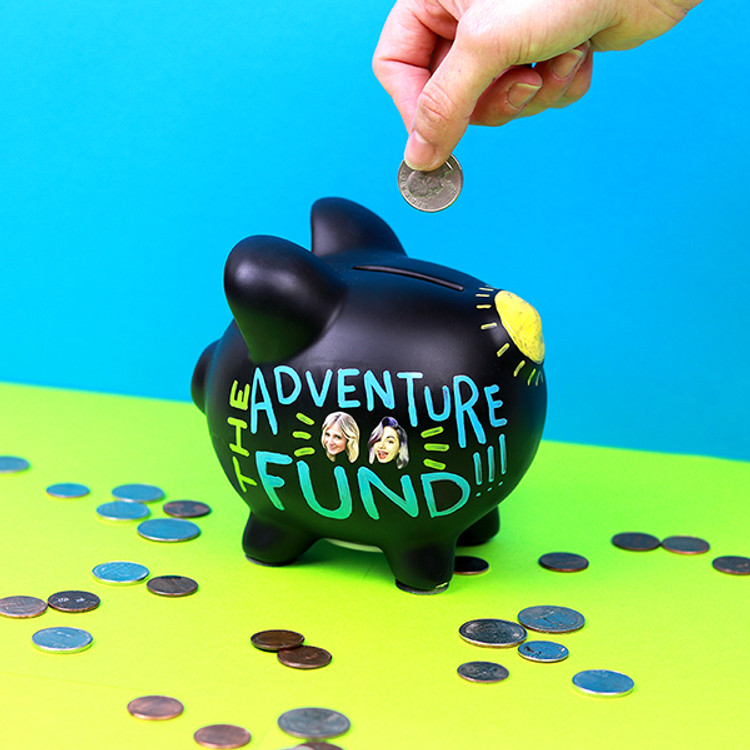 DIY Adventure Fund Piggy Bank - My Sticker Face