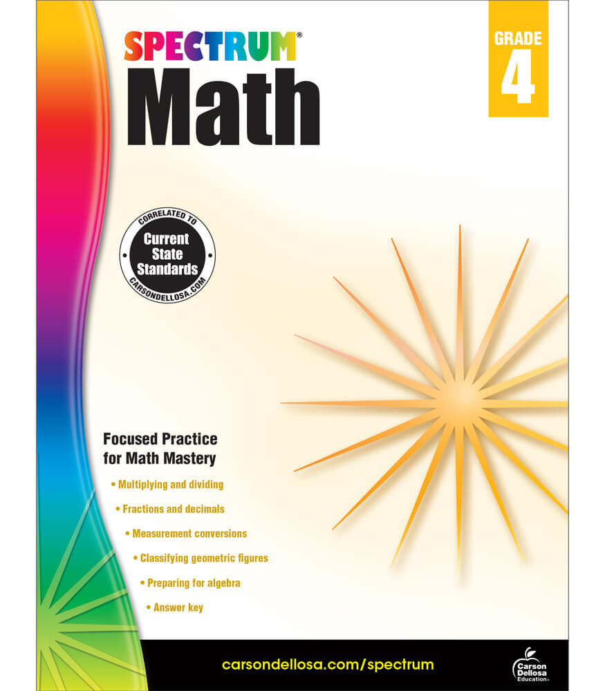 Spectrum　Workbook　Paperback　Grade　Math