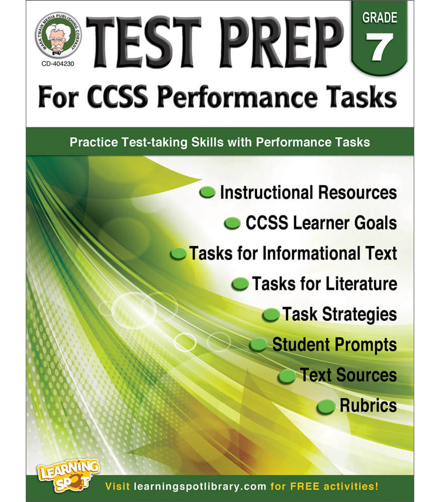 Grade 7 Test Prep for CCSS Performance Tasks Resource Book eBook