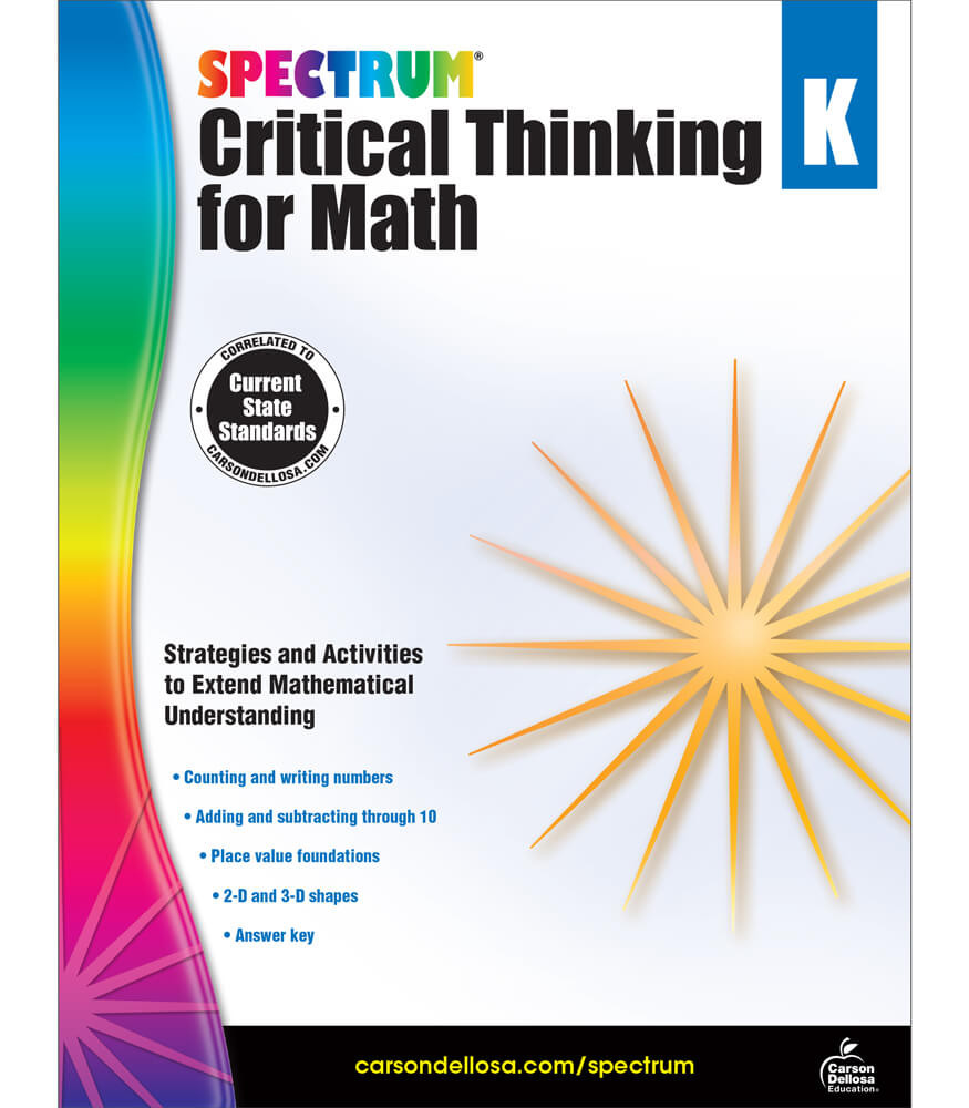 Grade K Spectrum Critical Thinking for Math Workbook eBook