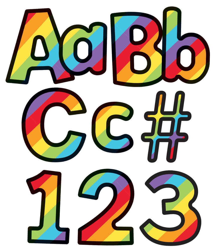 Celebrate Learning Rainbow Stripe Combo Pack Bulletin Board Letters [Book]