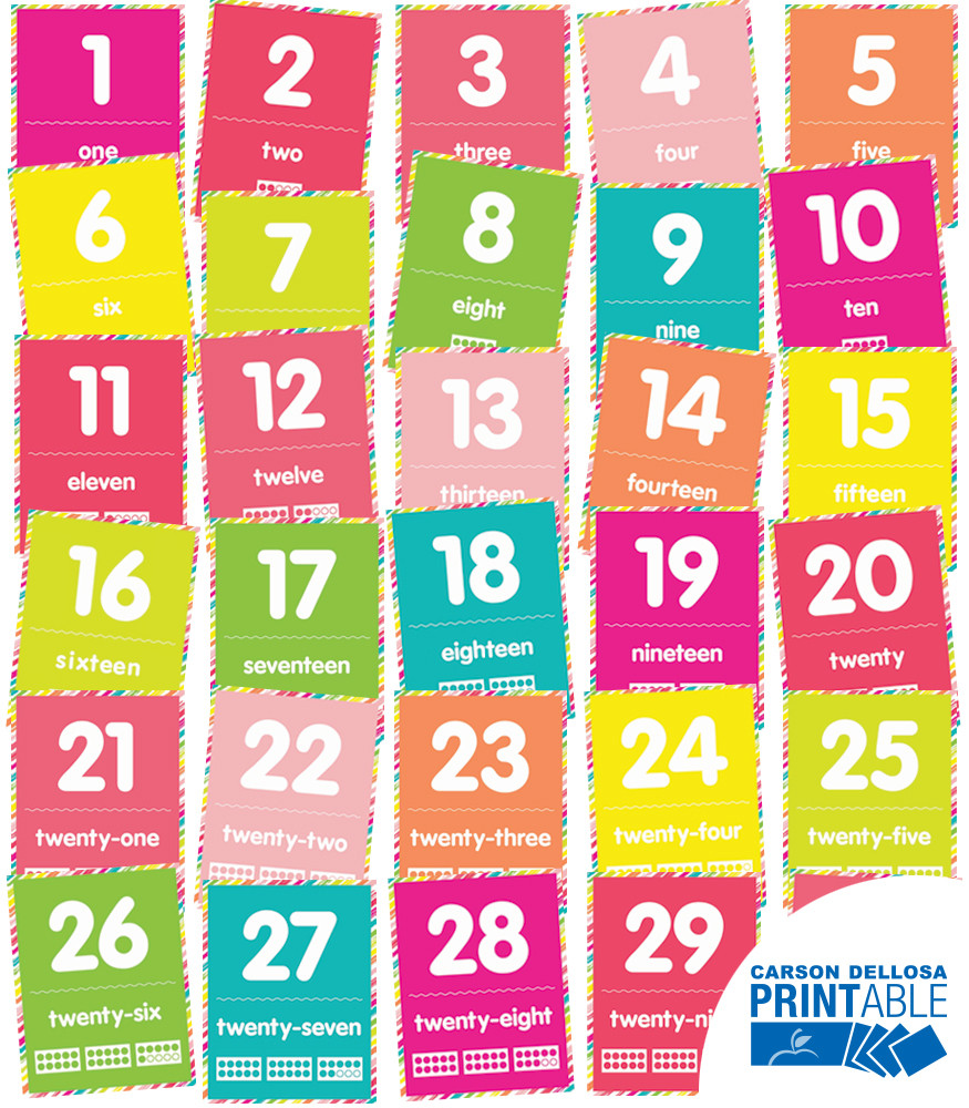 Pina Colada Pineapple Number Cards 1-30 Printable Bulletin Board Set Grade PK-2 pina-colada-pineapple-number-cards-1-30-printable-bulletin-board-set-grade-pk-2