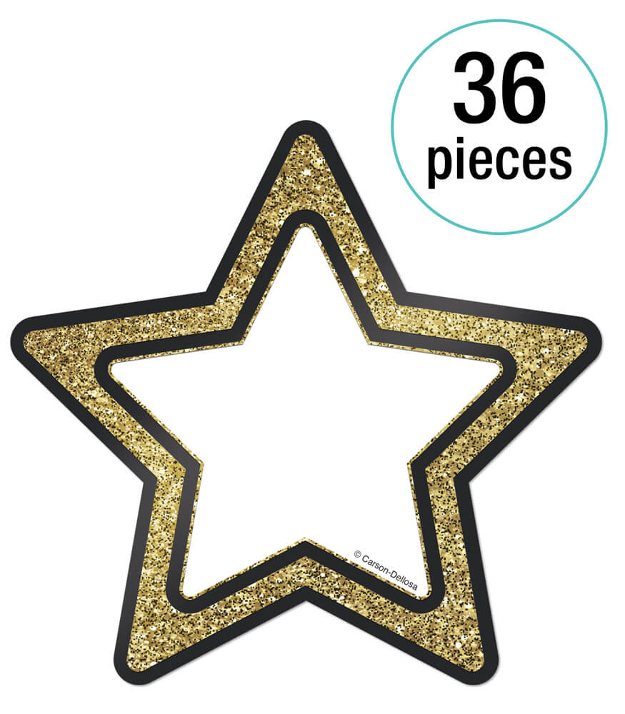 Black and Gold Stars Cutouts