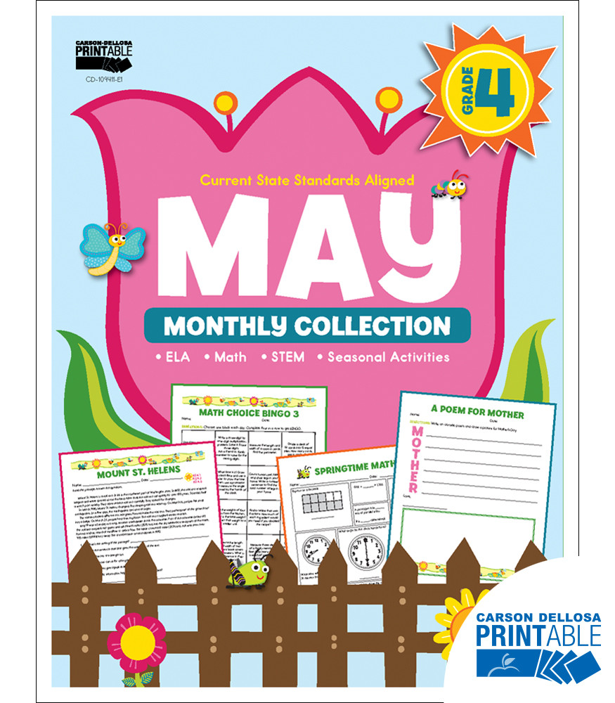 May Monthly Printable Collection Grade 4