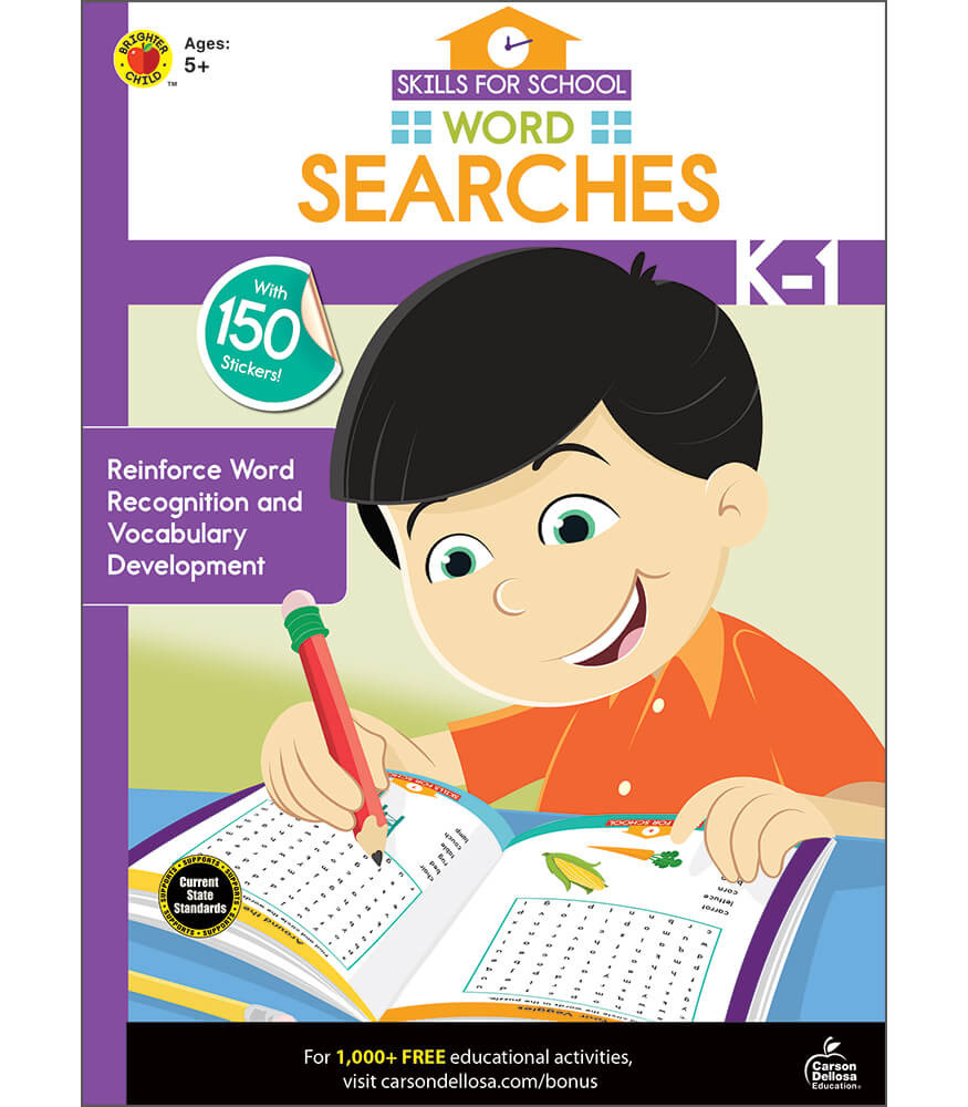 Word　Searches　Grade　K-1　Paperback　Activity　Book