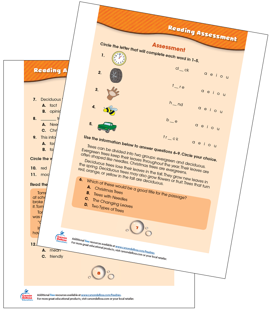 Reading Assessment Free Printable | Carson Dellosa reading-assessment-free-printable-carson-dellosa