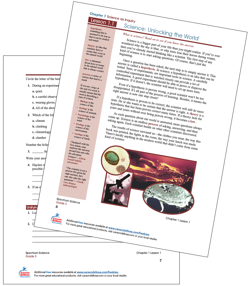 Science: Unlocking the World Free Printable | Carson Dellosa