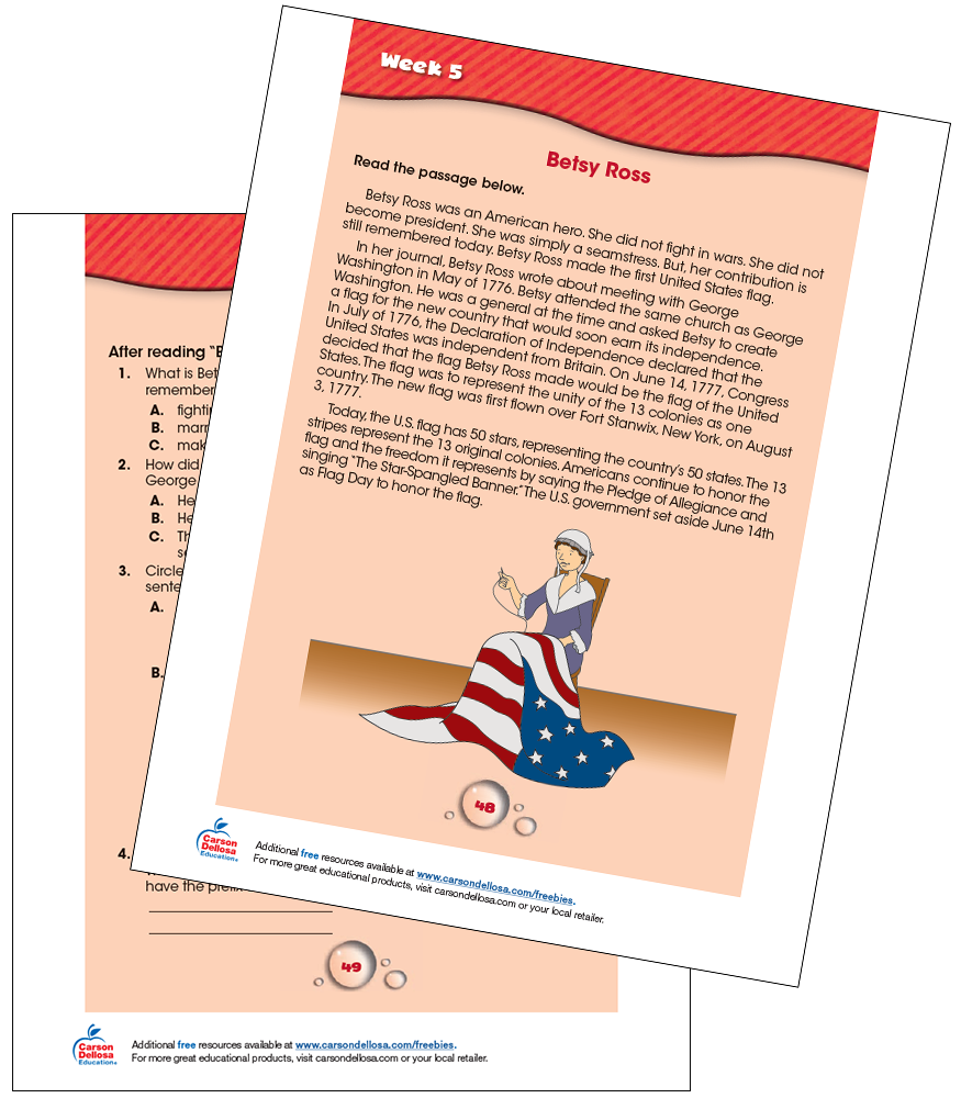 Betsy Ross: American Flag Free Printable | Carson Dellosa betsy-ross-american-flag-free-printable-carson-dellosa