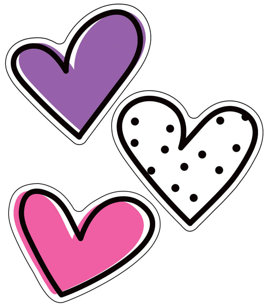 carson dellosa black and white clipart heart