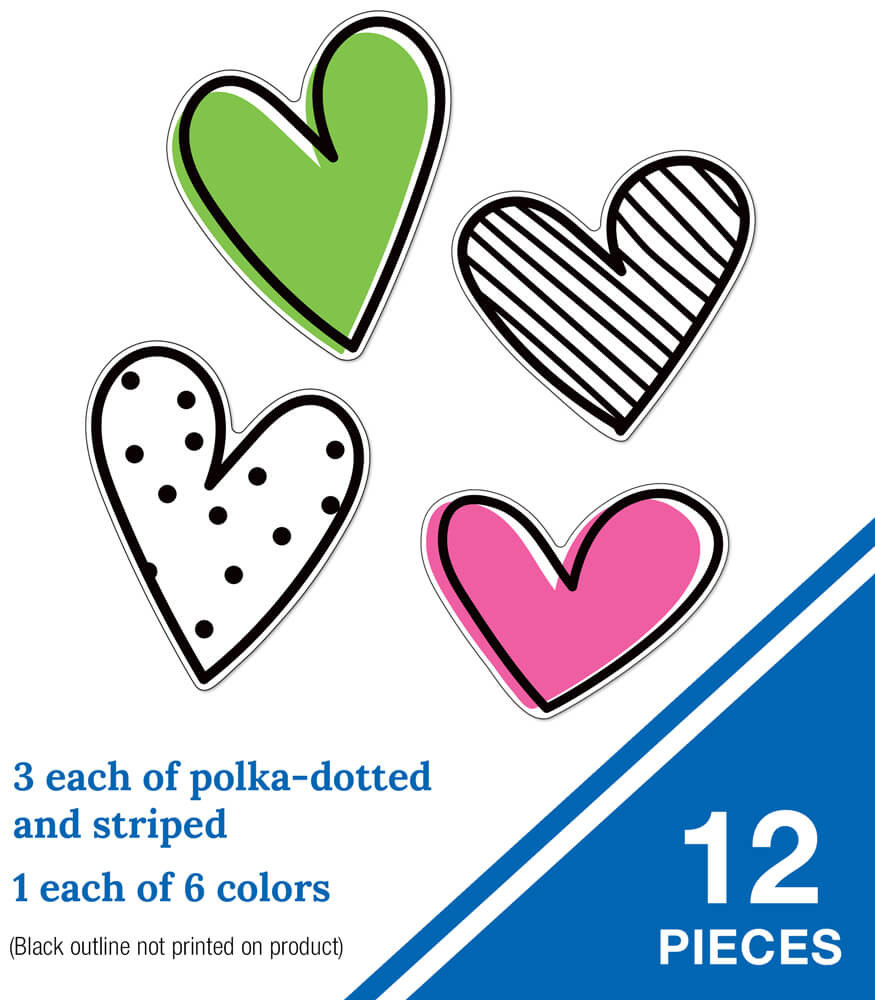 carson dellosa black and white clipart heart