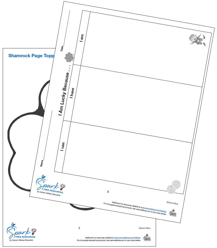 I Am Lucky Because . . . Writing Free Printable | Carson Dellosa