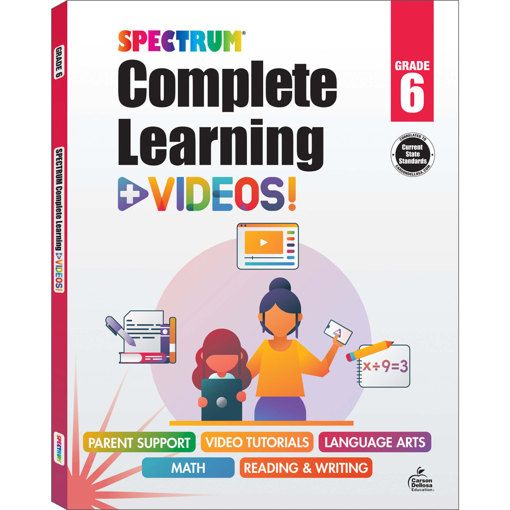 Grade 6 Spectrum Complete Learning + Videos Workbook