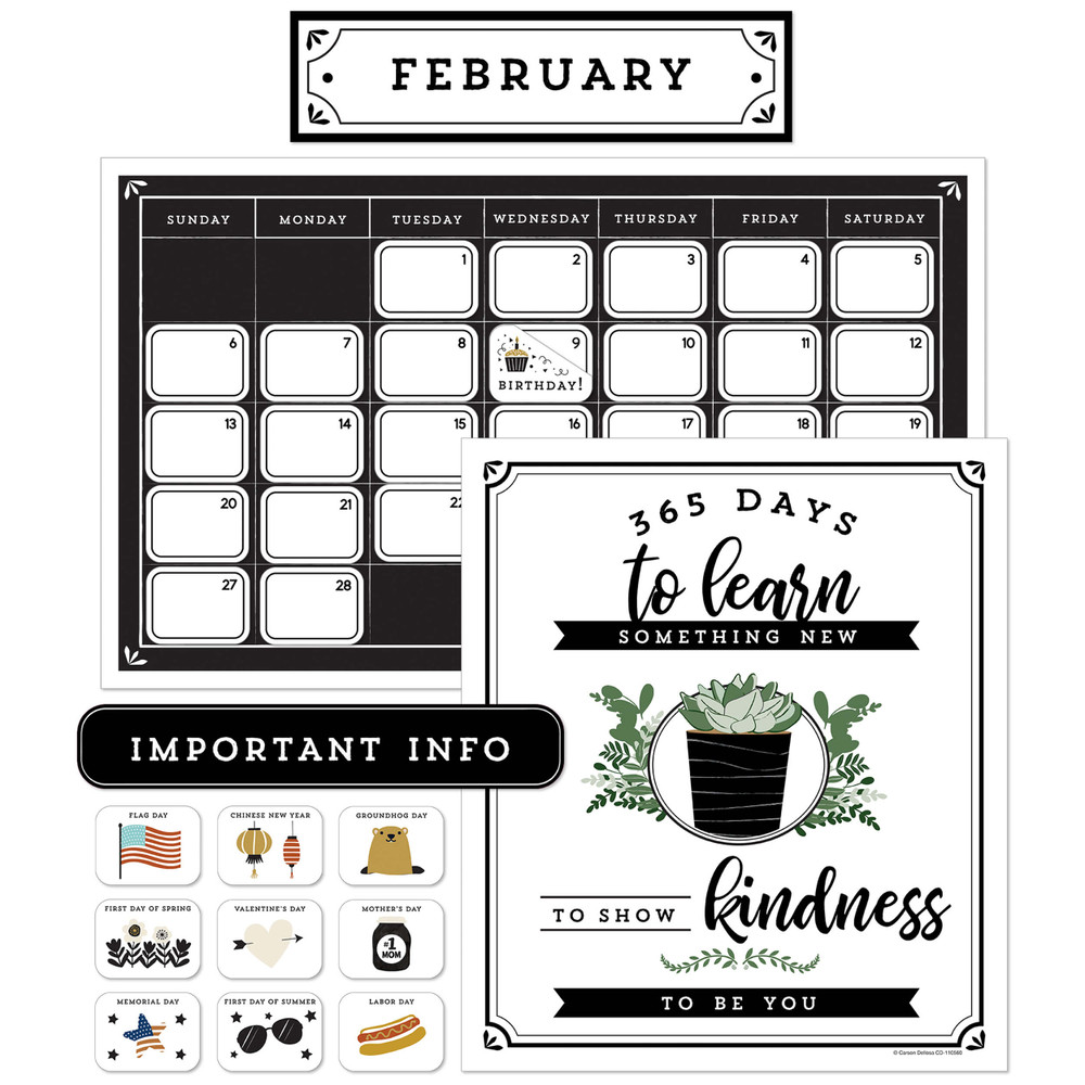 Farmhouse Calendar Bulletin Board Set farmhouse-calendar-bulletin-board-set