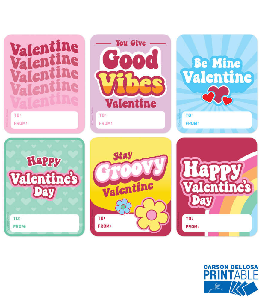 Easy Printable Class Valentines - A Touch of LA