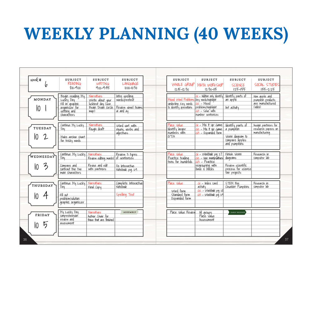 Farmhouse Teacher Planner product image 3