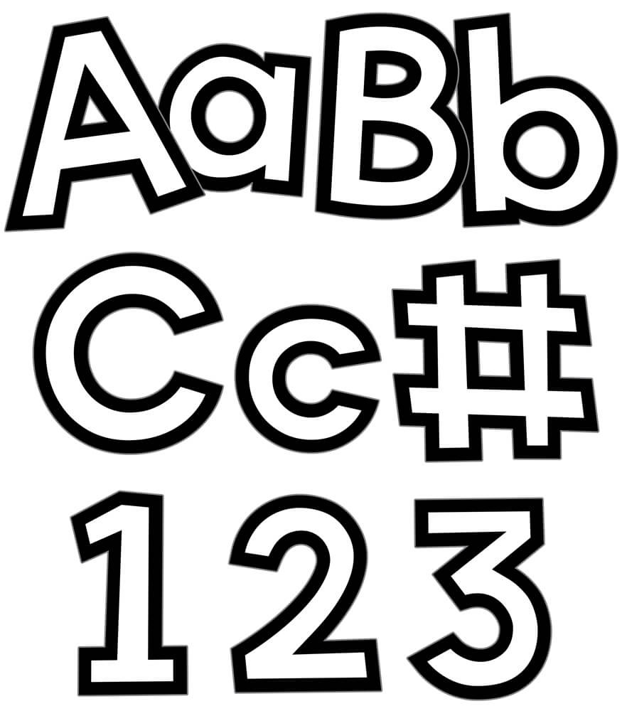 Carson Dellosa 152 Piece 4 Inch Colorful Chalkboard Bulletin Board Letters  for Classroom, Uppercase Alphabet Letters, Numbers, Punctuation & Symbols