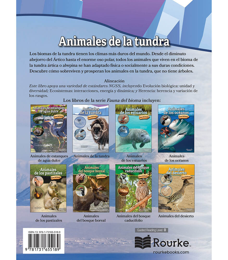 Grade 3-6 Animales de la tundra: Tundra Animals Reader Paperback