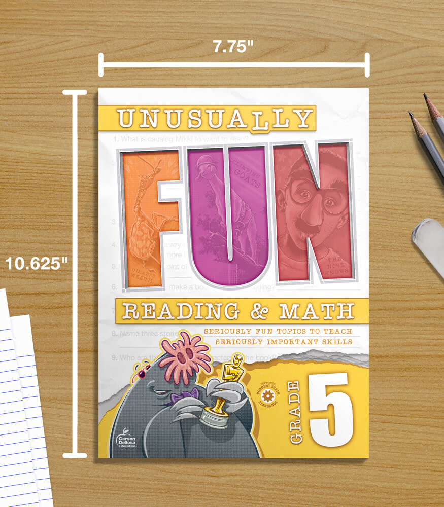 Grade 5 Unusually Fun Reading & Math Workbook Paperback
