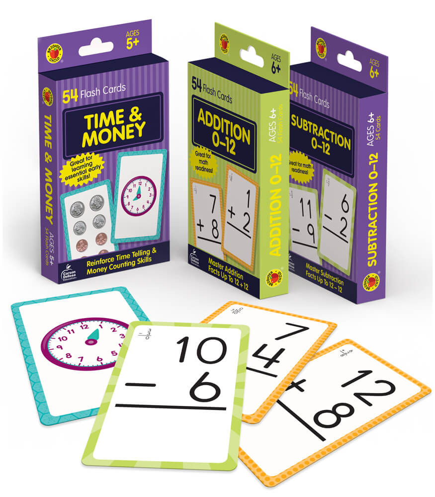 Grade 1-3 3-Pack Math Flash Card Bundle Math Grade 1-3