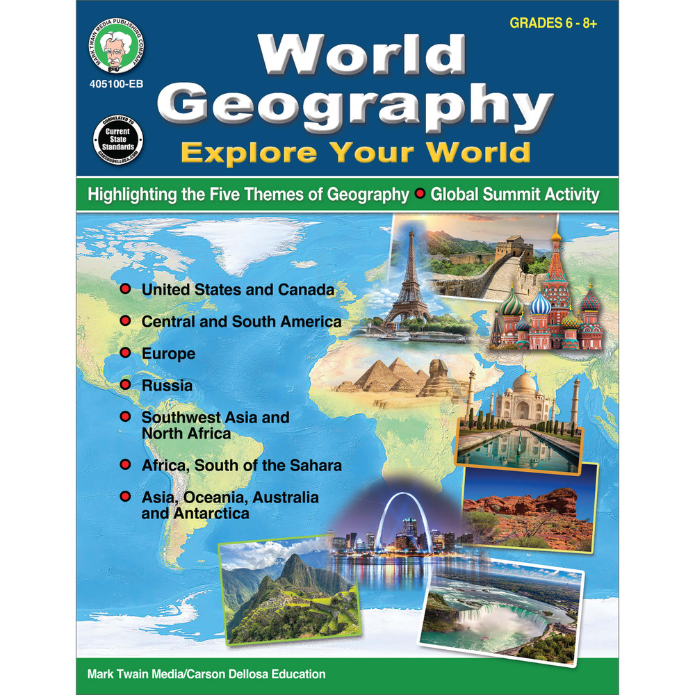 Grade 6-8 World Geography Reference Book Paperback