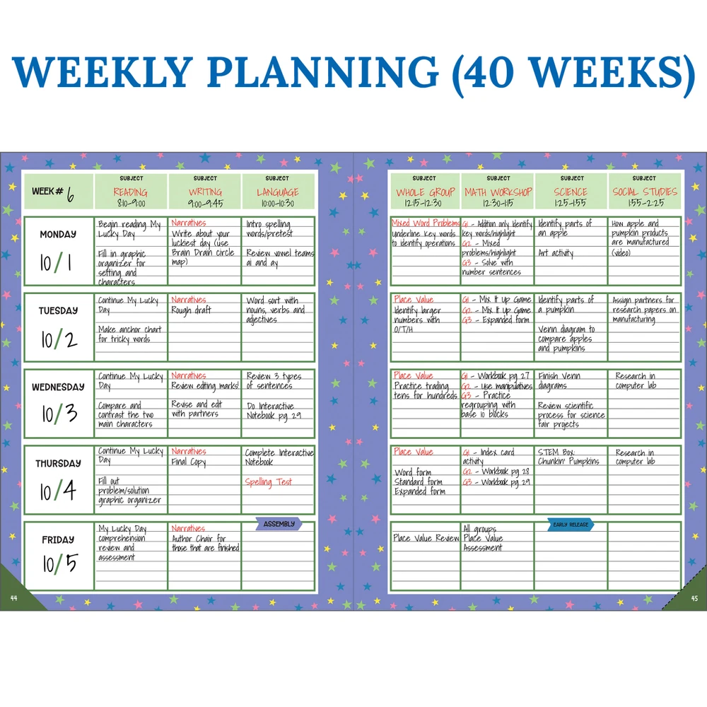 Fairy Tale Forest Teacher Planner product image 3