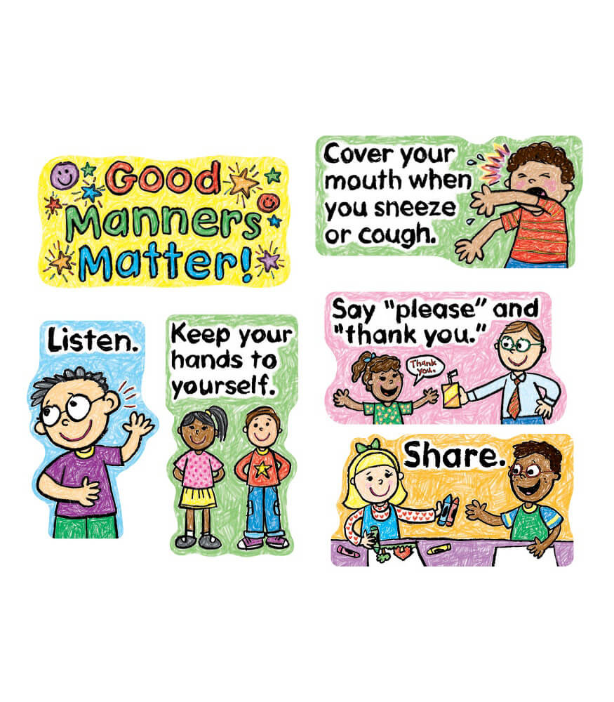 Grade PK-2 Good Manners Matter Mini Bulletin Board Set
