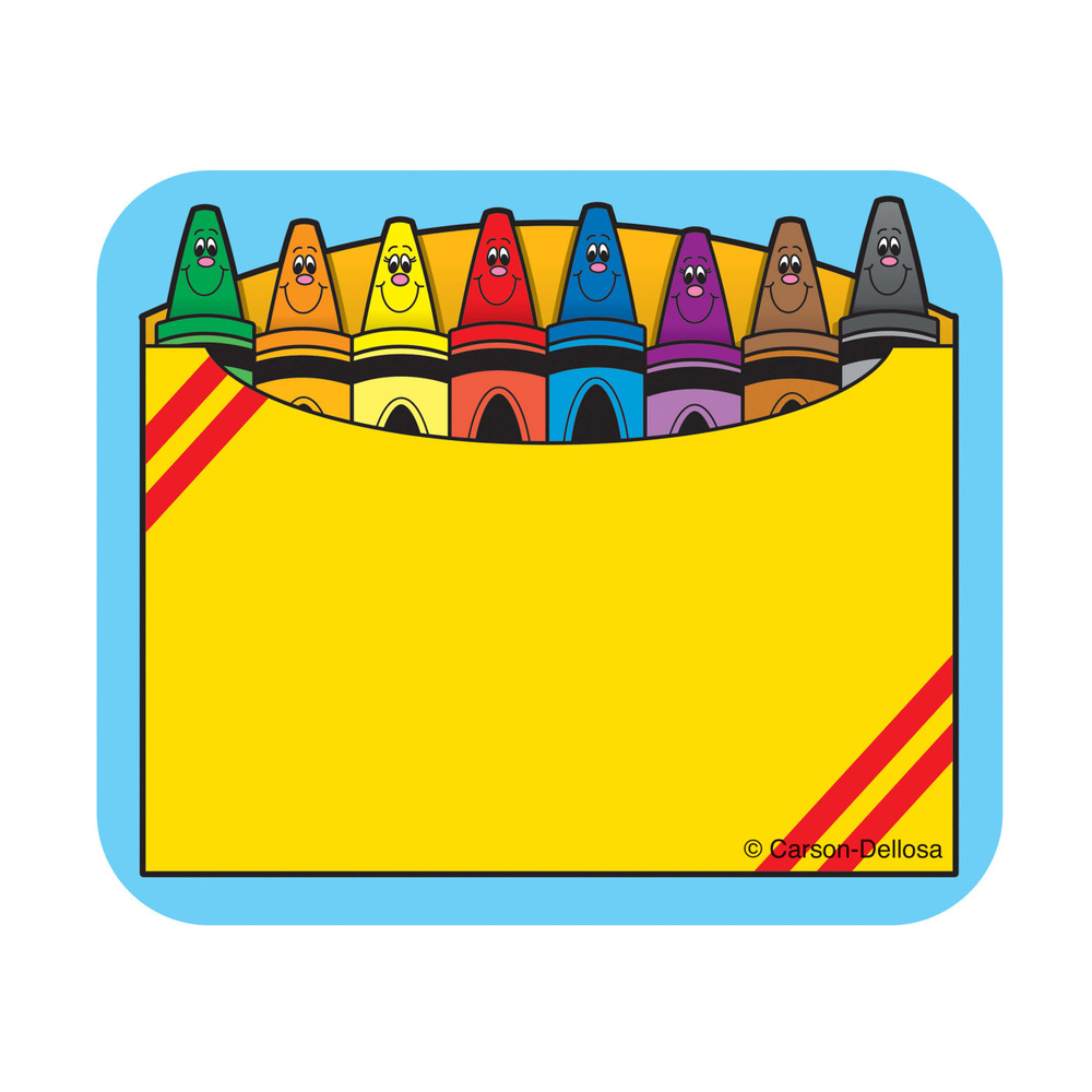crayons clipart with name